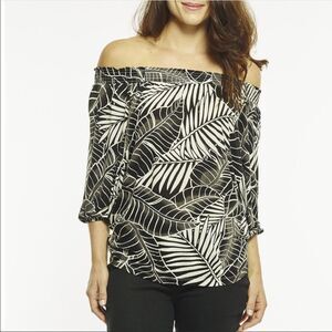 Margaritaville Banana Palm Off Shoulder Blouse NWT M Medium